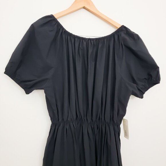Matteau Drawcord Midi Dress in Black 3 6 NWT - Picture 9 of 9